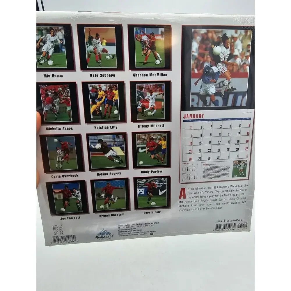 Vintage Women's US Soccer Team 2001 Millennium Y2K Calendar SEALED